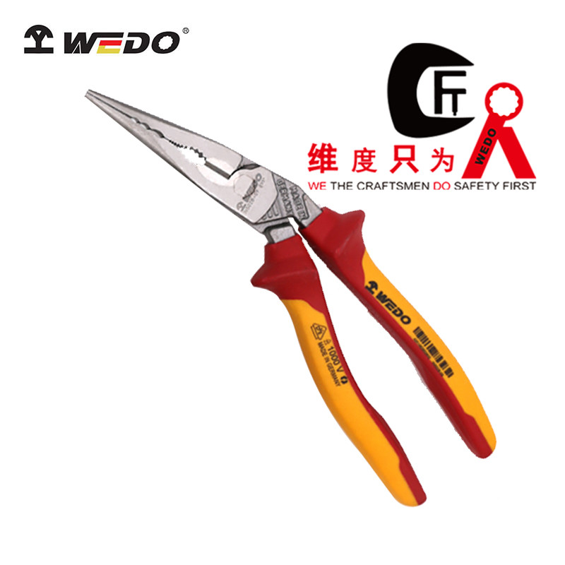 德式絕緣省力彎頭尖嘴鉗